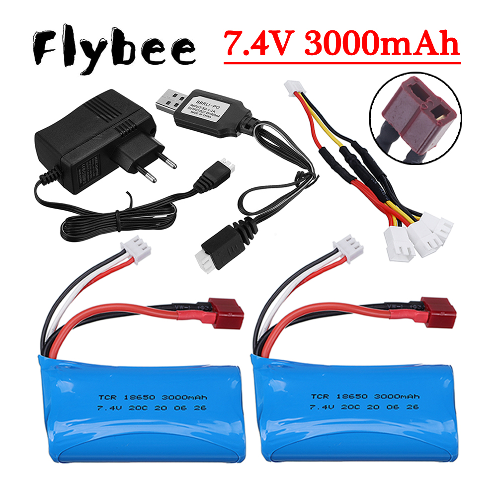 Rc Hobby Charger - 7.4V 3000mAh Li-ion Battery for Q46