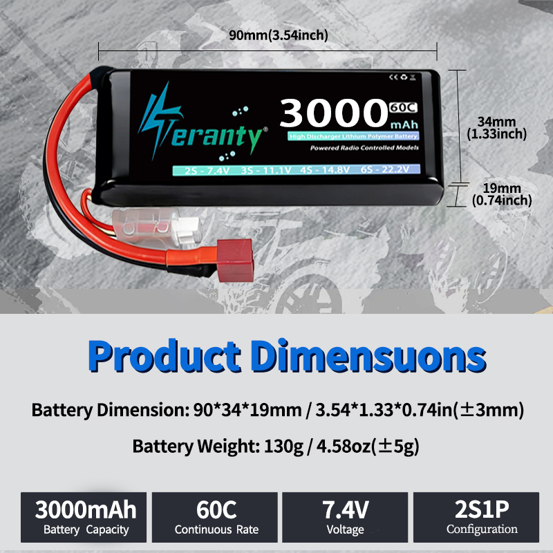 TERANTY 2S 3000mAh Lipo Batter - đánh giá và giá Rc Hobby Trucks