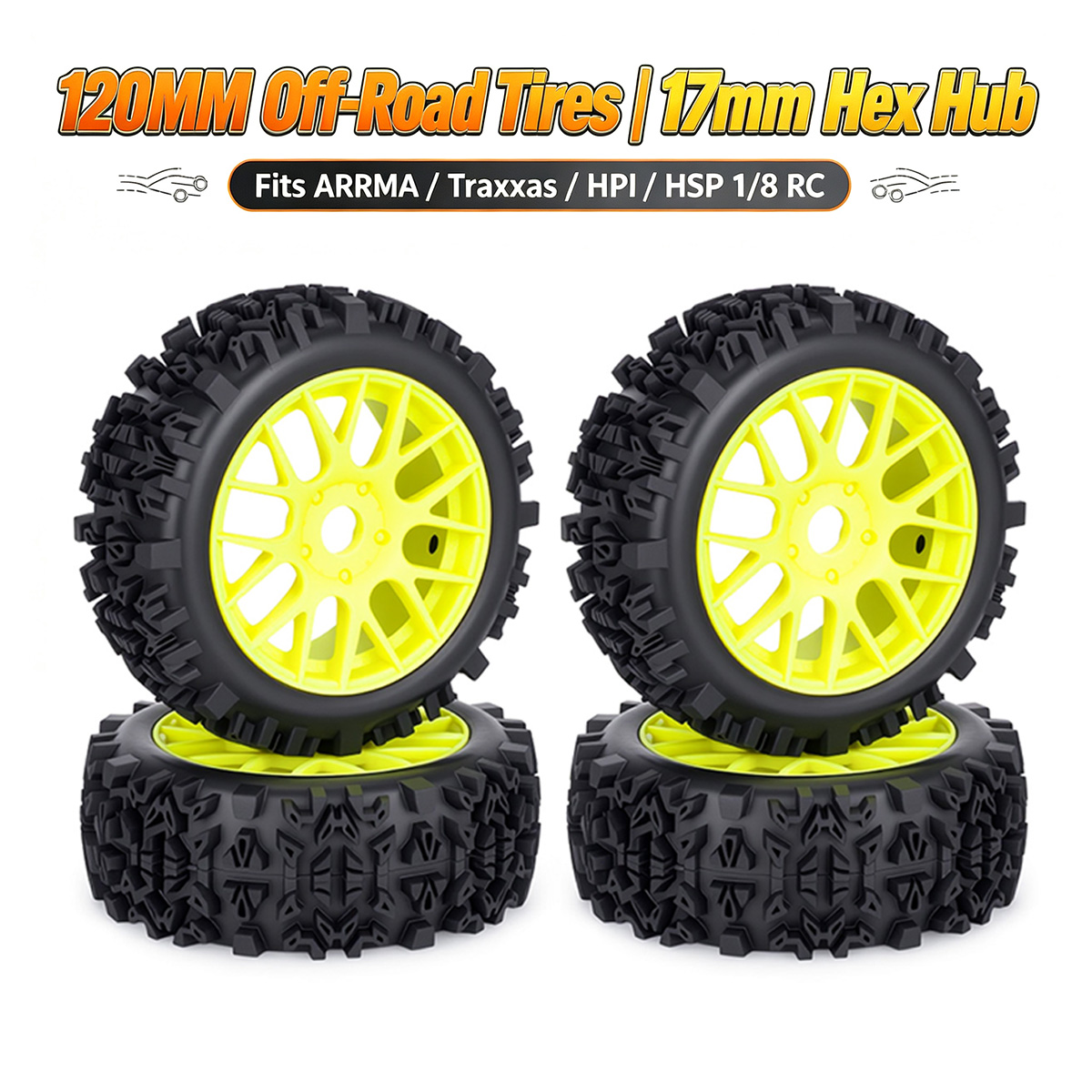 120MM Off-Road RC Tires 17mm H - đánh giá và giá Rc Hobby Trucks