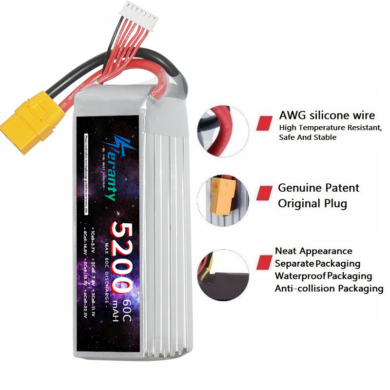 TERANTY 6S 5200mAh Lipo Batter - đánh giá và giá Rc Hobby Boat